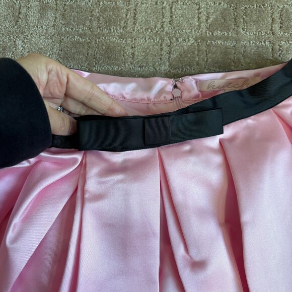 Hutch Full Pleated Bubble Mini Skirt Women's 8 (Fits 6) Bubblegum Pink Coquette - Picture 5 of 11